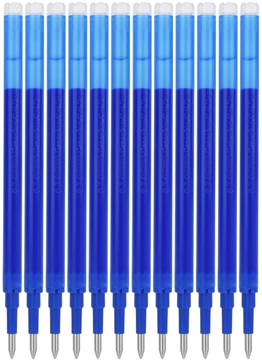 Dailygoods - 12 Uitwisbare Penvullingen - 0,5 mm Thermogevoelig Gelinkt