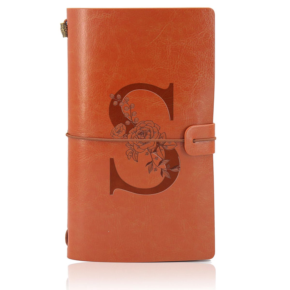 Dailygoods - Initiaal Leren Reisnotitieboek - Navulbaar Dagboek voor Vrouwen