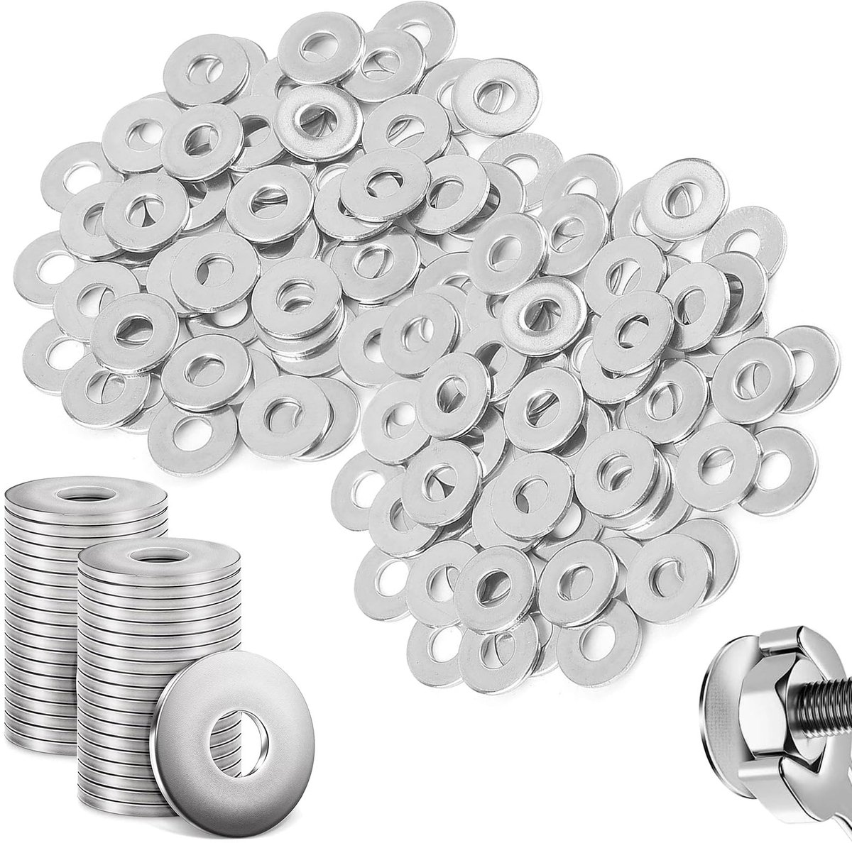 Dailygoods - Wasringen - 120 Stuks M6 voor Schroeven en Moeren