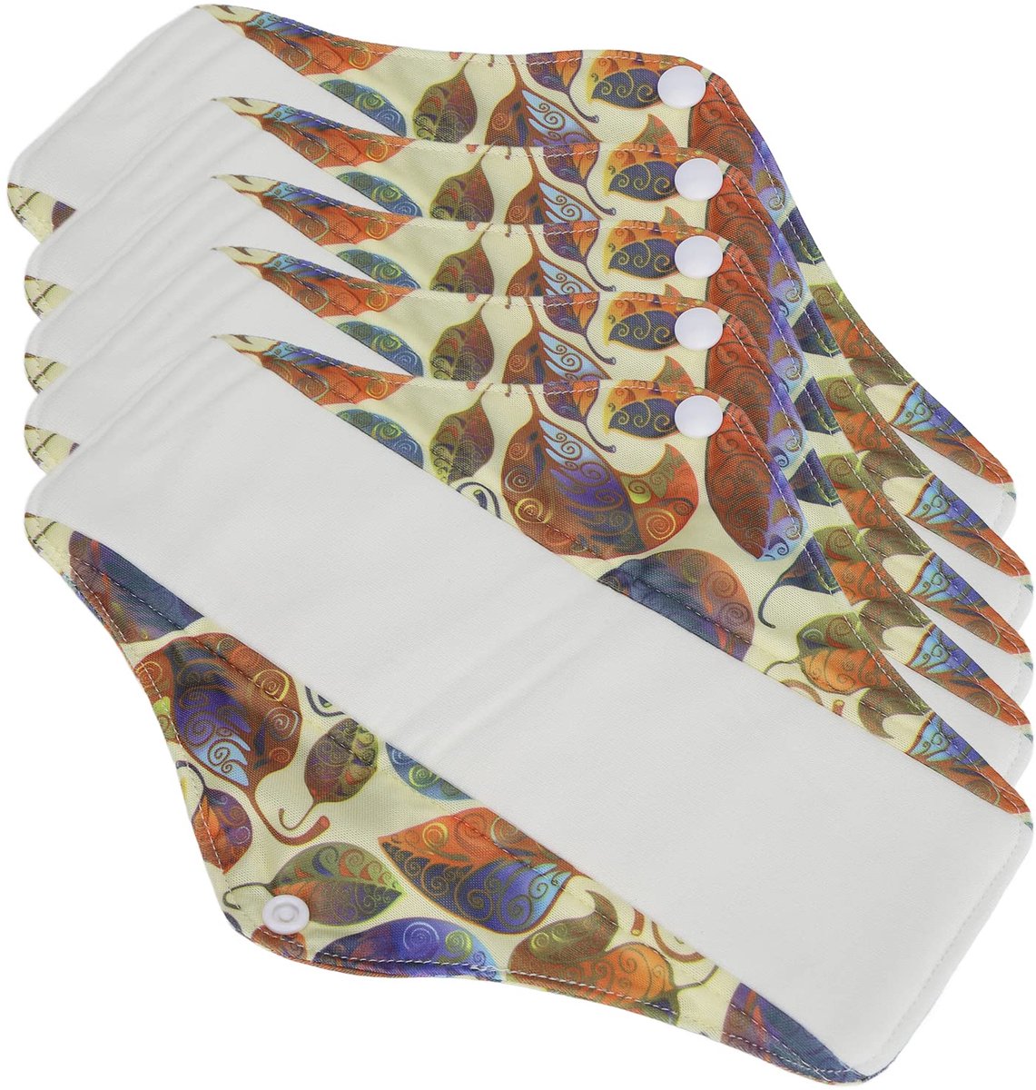 Dailygoods - Wasbare Maandverbanden van Puur Katoen - Herbruikbare Set van 5 Stuks