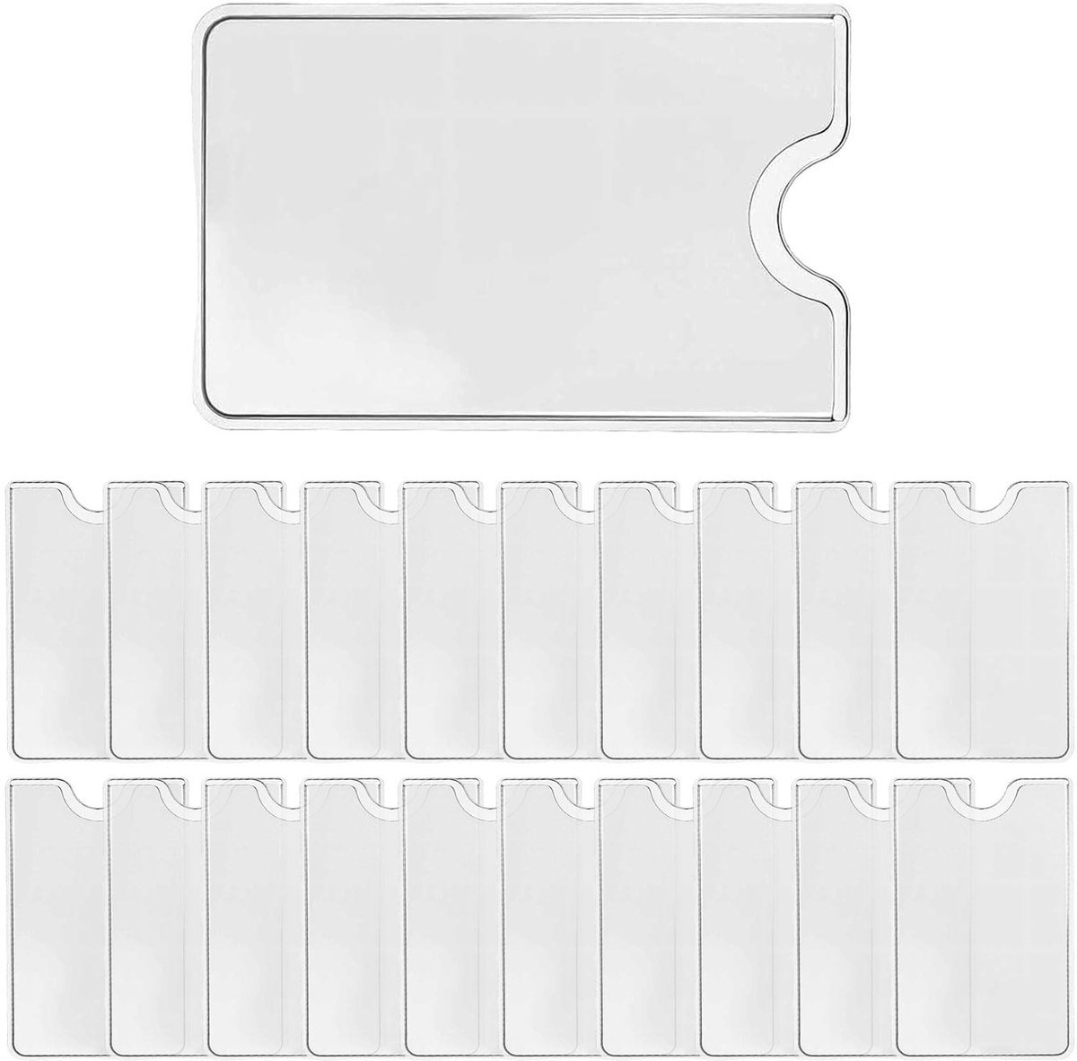 Dailygoods- Creditcardhoes 20 stuks - Beschermhoes Bankkaarten - Transparante ID-kaarthoezen - Duurzaam PVC - Ruimtebesparend - Licht en Flexibel - Kaartbeschermhoes
