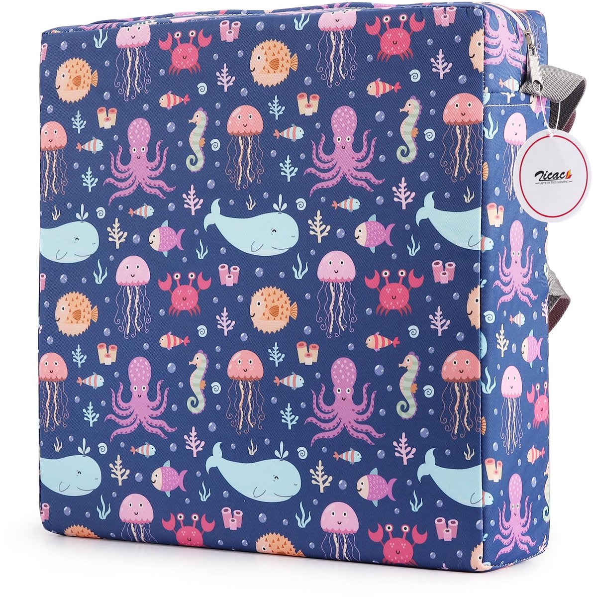Dailygoods - Zitverhoging - Draagbare kinderstoel - Afneembaar en wasbaar - 32x32 cm - Antislip gespen - Geschikt voor kinderen - Cartoonstoel