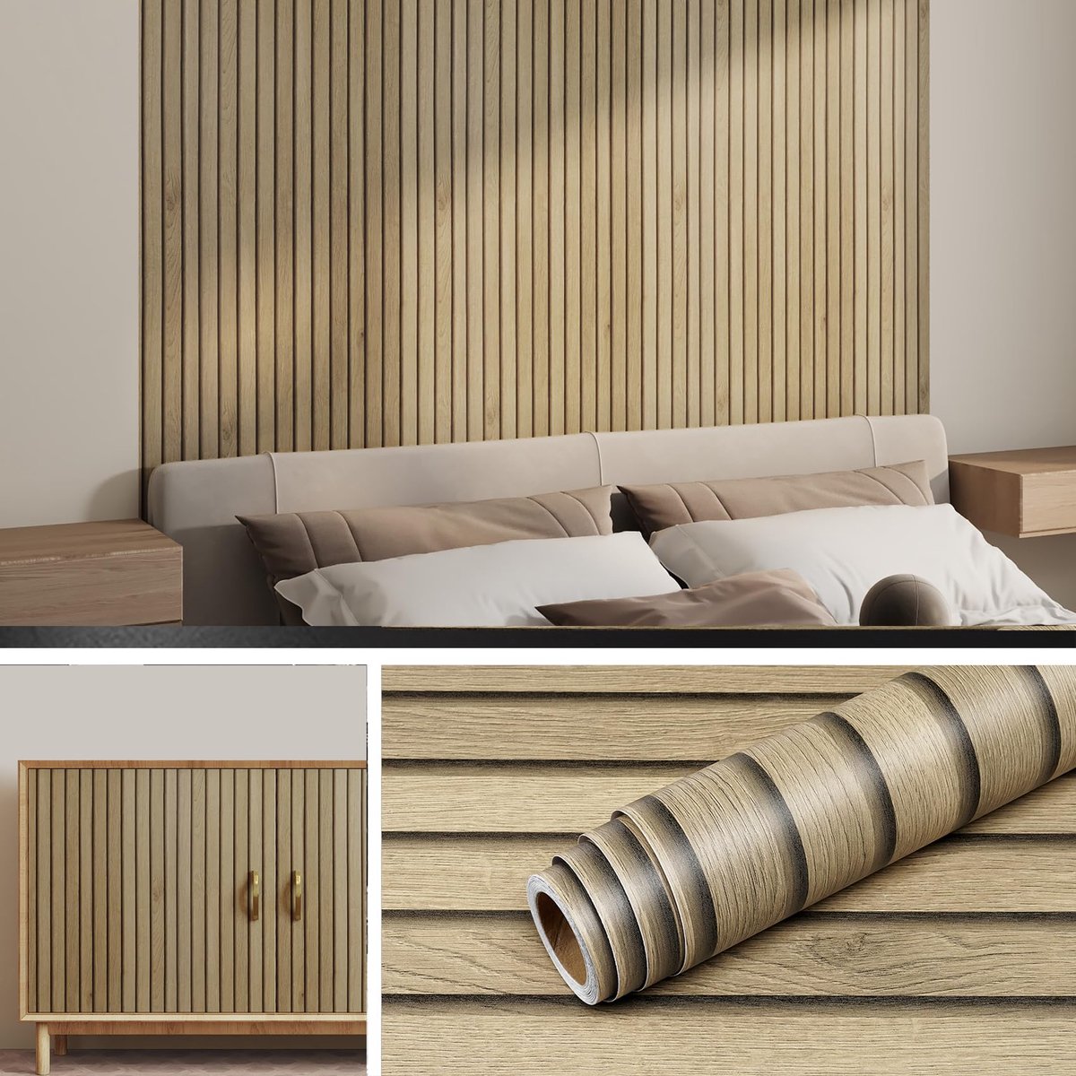 Dailygoods - Bruin Houtlook Behang Zelfklevend 40CMx5M voor Muren en Meubels