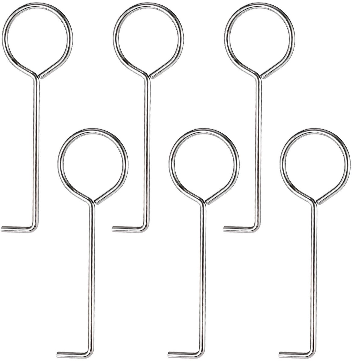 Dailygoods- Afvoerhaken Set van 6 - Roestvrij Staal 304 - Afvoer Reiniger - Doucheafvoer - Vloerafvoer - Duurzaam en Veilig - Afvoerreiniger