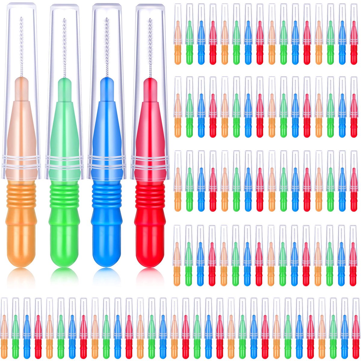 Dailygoods - 100 Stuks Interdentale Borstels en Tandenstokers voor Optimale Mondhygiëne