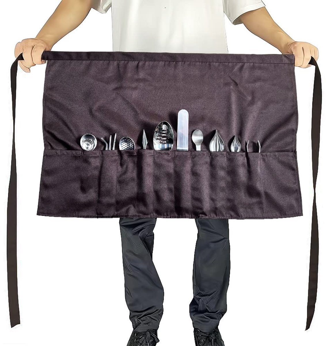 Dailygoods - Professioneel Chef Plating Kit - 13-delige Set met Schort en Gereedschap