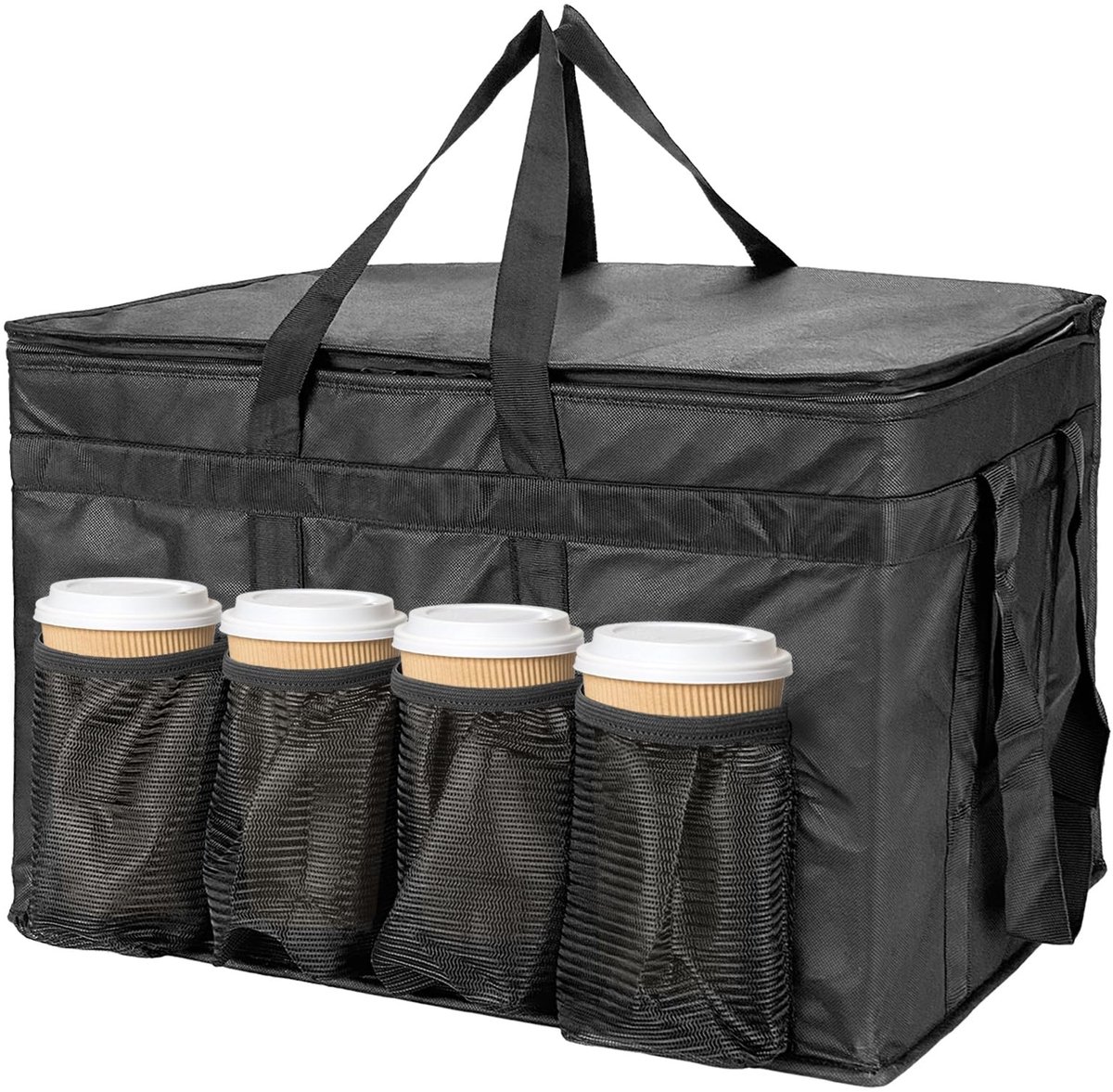 Dailygoods - Geïsoleerde Cooler Bag - Herbruikbare Winkeltas met Rits, Zwart