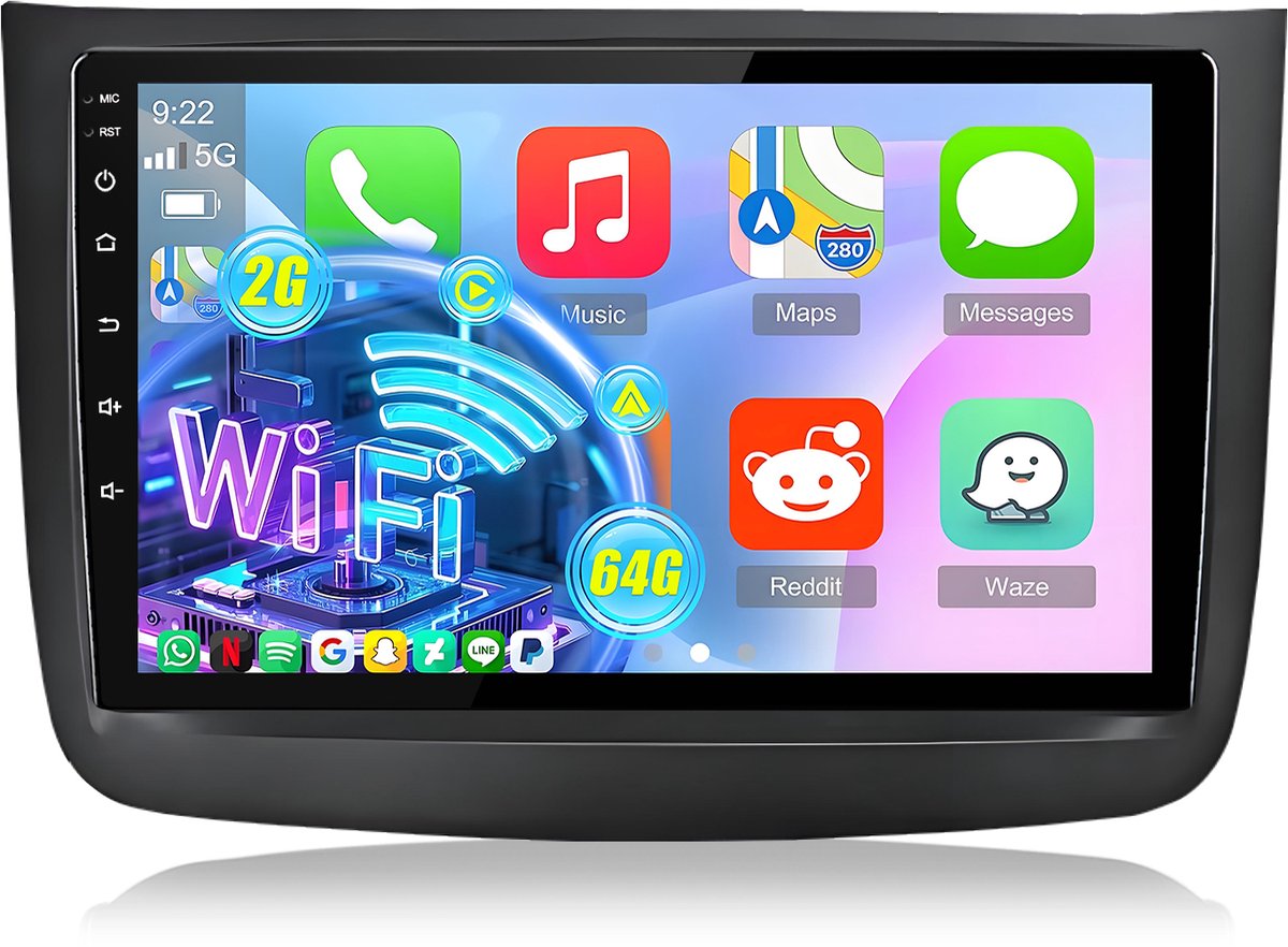 Cestovet Autoradio - Geschikt voor Mercedes-Benz Vito 2 W639 / Viano 2 (2003-2015) - 2GB+64GB - Draadloze CarPlay met scherm, Stuurwielbediening, DAB+, GPS-Navigatie - Bluetooth - 10.1-inch Touchscreen, DSP, Quad-core processo Andriod 15