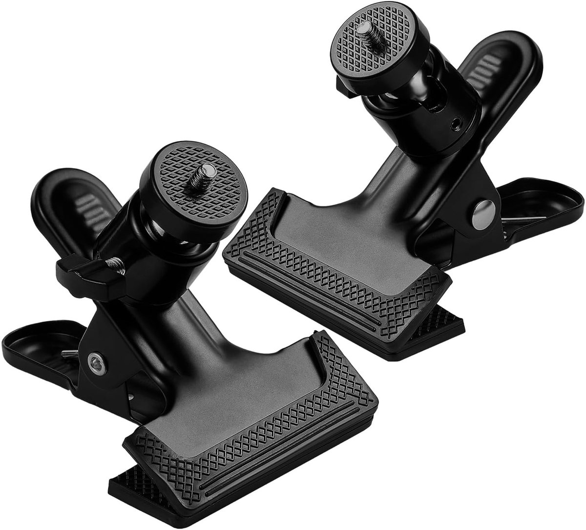 longziming -Fotografie tentdoek clip - Camera Klemhouder - Camera Clamp - 360° Draaibare Kogelkop - 1/4 Inch Schroefdraad - Verstelbare Camerahouder - Antislip Klem voor Camera, Statief en Lampstatief - 2 Stuks