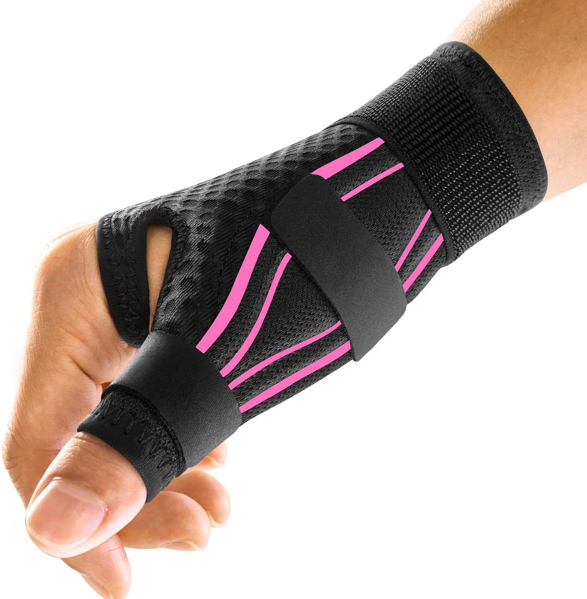 longziming -Duimbrace met Ondersteuning – Verstelbare Duimbandage voor Linker- en Rechterhand – Ademend Ontwerp met Klittenbandsluiting – Comfortabele Handondersteuning voor Dagelijks Gebruik – 1 Stuk