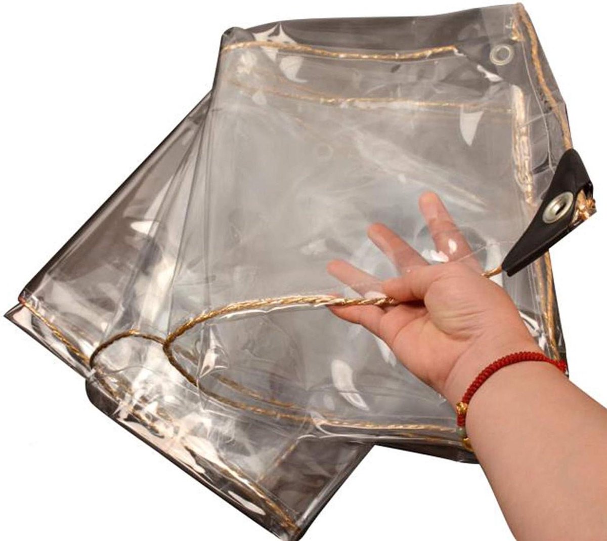 Transparant Zeildoek - Afdekzeil PVC - Tuin Beschermen - Waterdicht 035 mm - 0.8x1.5m - Transparant