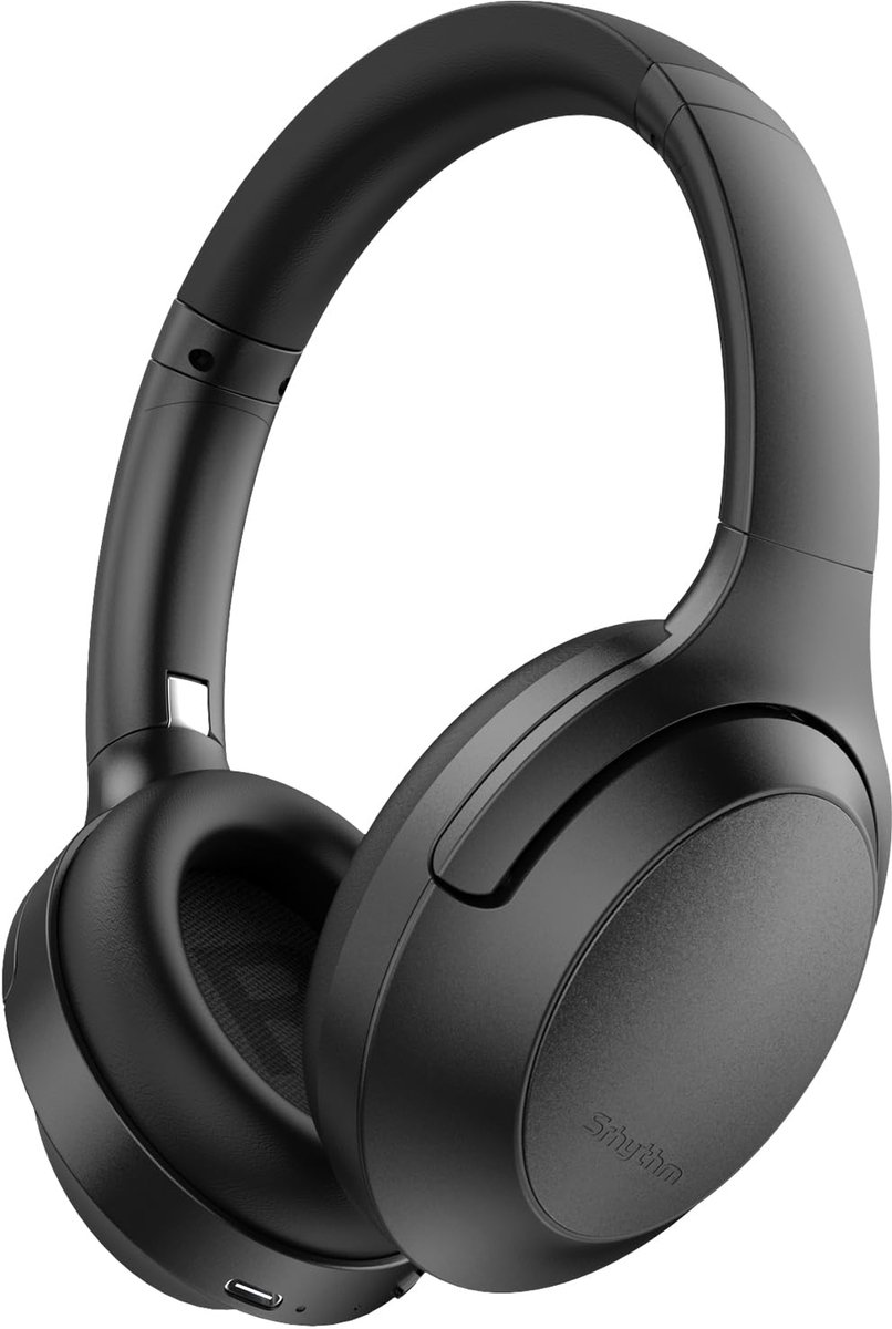 SnelShoppen - Srhythm NC45 Draadloze Bluetooth Hoofdtelefoon met Actieve Ruisonderdrukking, Microfoon, Diepe Bas, Opvouwbaar, 40 Uur Speeltijd voor TV