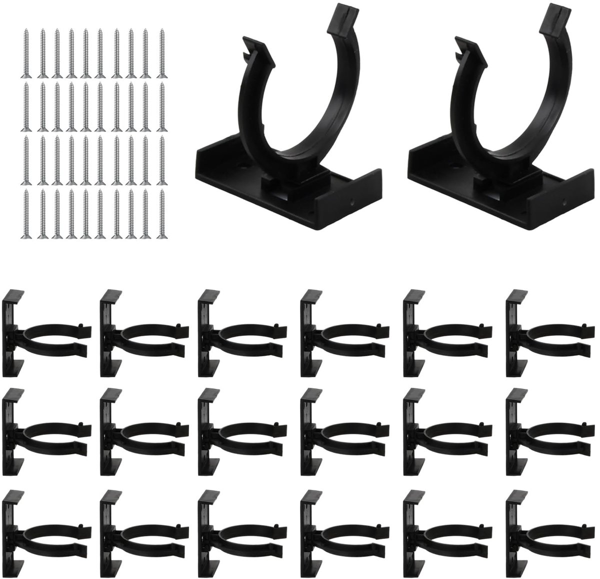 Dailygoods- Plintenclips 20 Stuks - Keukensokkelbevestiging - Kunststof Plintenhouder - Schroeven 40 Stuks - Duurzaam ABS-Materiaal - Snelle Montage - Meubelclips
