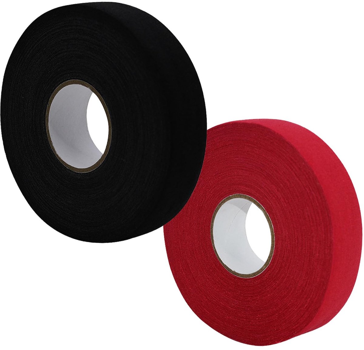 Dailygoods - 2 Rollen Hockey Tape - Non-Slip Grip Tape voor Sportuitrusting - Zwart en Rood