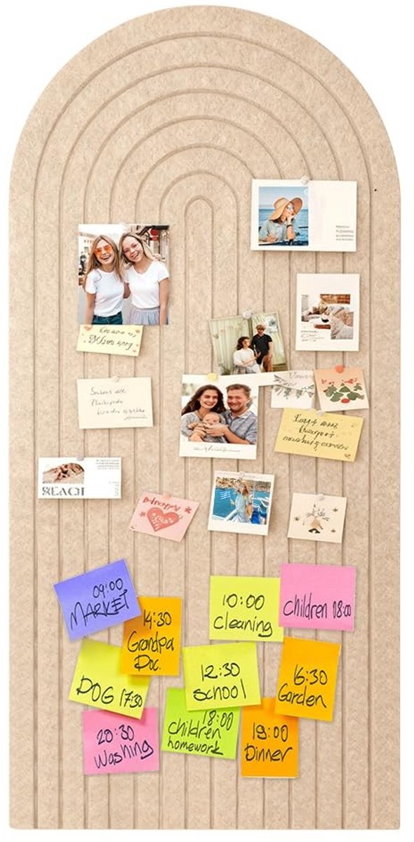 Dailygoods - Vilt Pinbord Zelfklevend Groot 120 x 60 cm - Decoratieve Memo Bord voor Kinderen