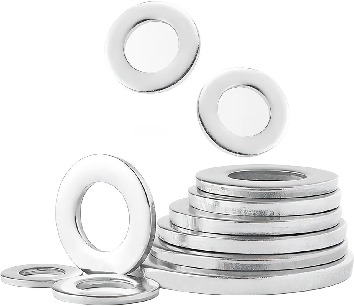 Dailygoods - 20 Stuks M6 x 12mm Platte Ringen - Carbon Staal Sealing Washers voor Schroeven