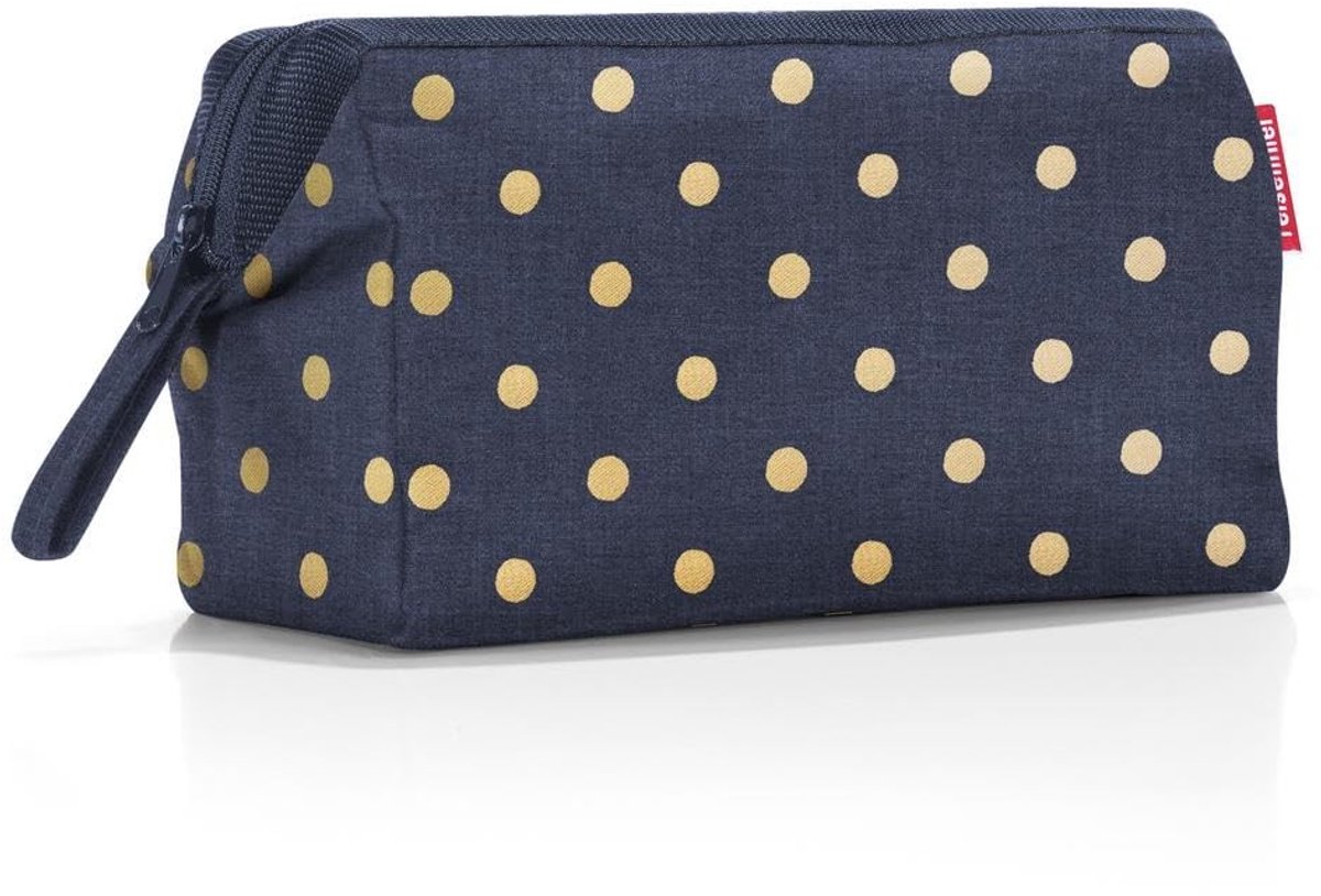 Dailygoods - Travelcosmetic Tas Metallic Blauw - Waterafstotend en Praktisch
