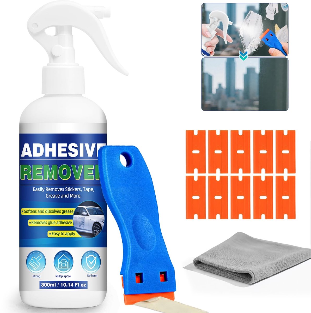 Dailygoods- Lijmverwijderaar 300 ml - Stickerverwijderaar - Etikettenverwijderaar - Lijmrestenverwijderaar - Plakbandverwijderaar - Residuvrij oppervlakherstel