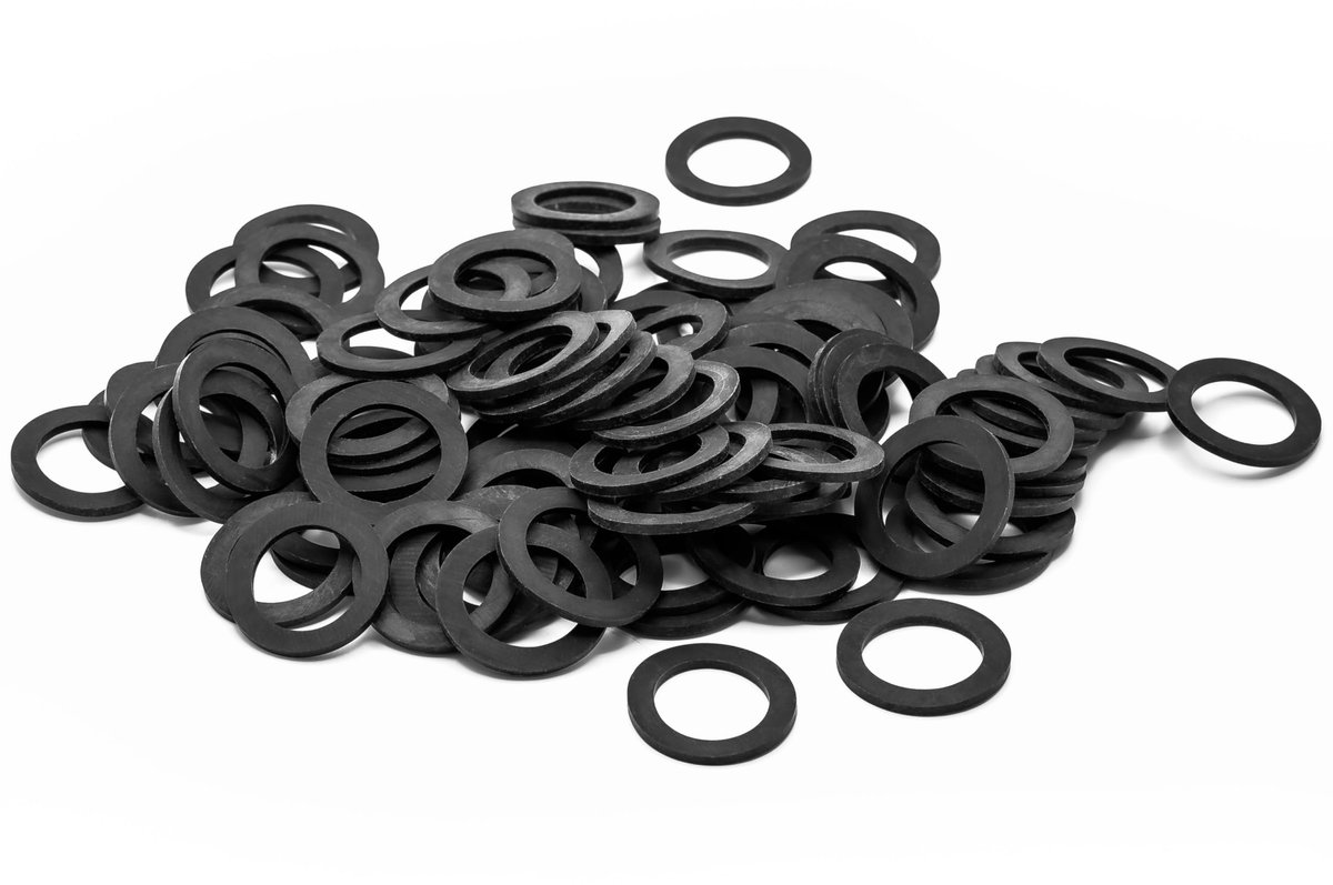 Dailygoods- Rubber Pakking 1 Inch - Set van 100 - Betrouwbare Afdichting - SBR-Rubber - Waterdicht - Verwarmingsinstallaties - Temperatuurbereik -20 °C tot +70 °C - Afdichtingsring
