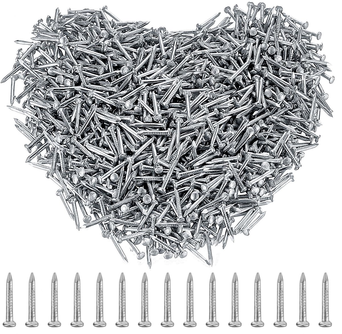 Dailygoods - 3000 stuks Wandnagels voor Foto's - Ronde Kop, Zilver, 3 x 10 mm