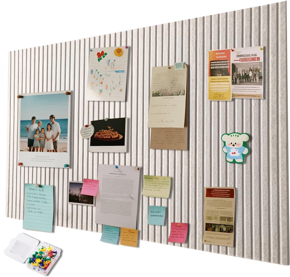 Dailygoods - 40 x 60 cm Kurken prikbord - Zelfklevend en opvouwbaar voor thuis en kantoor