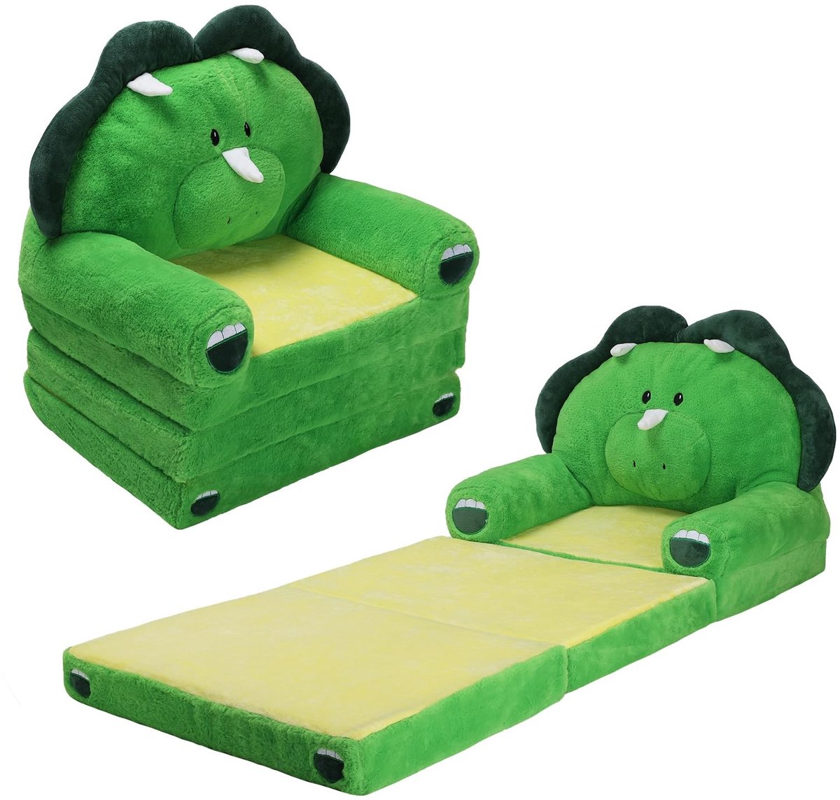 Dailygoods - Vouwbare Sofa voor Kinderen - 2-in-1 Comfortabele Zithoek met Rugleuning