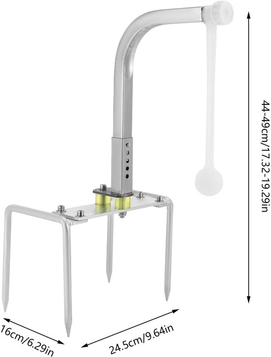Golf Swing Trainer - Duurzaam Metalen Golf Trainingshulpmiddel met 5-voudig Verstelbare Hoogte voor Swingtraining - Zilver van GOLF — afbeelding 3