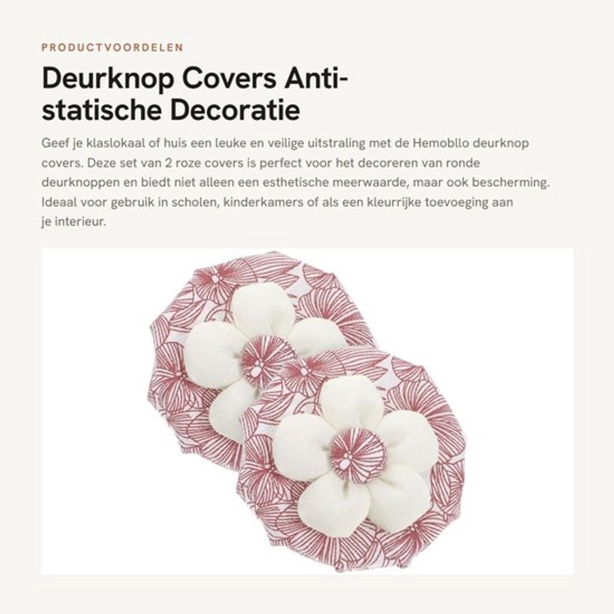 Deurknop Covers - Anti-statische Decoratie - Roze - Meubilair Bescherming - 2 Stuks - Geschikt voor Meubels - Kleur Roze