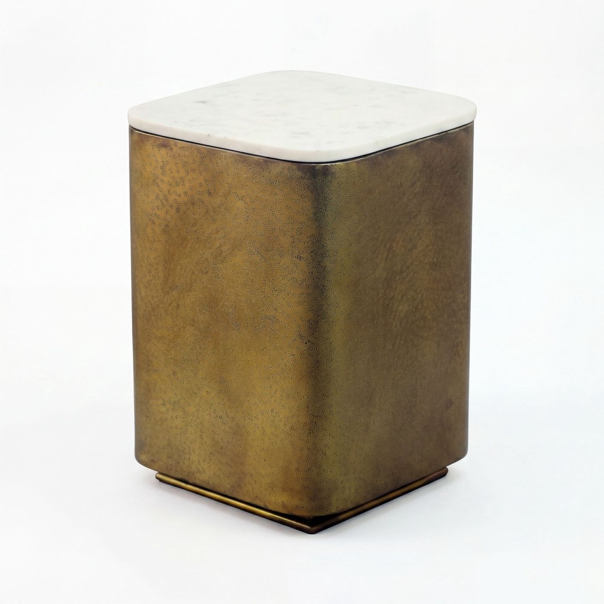 Bijzettafel wit marmeren blad 33 cm