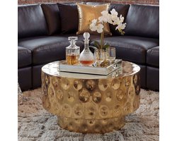 Salontafel goud aluminium rond 60 cm - WL7.541