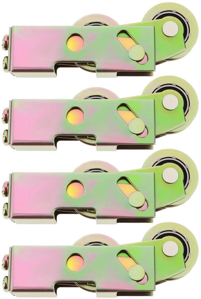 Schuifdeur Roller - 4 Stks Metalen Tandemrollen - Diameter 32mm - Afmetingen 103,2x25,5mm - Gegalvaniseerd IJzer - Geschikt voor Kastrails - Schuifdeurwielen