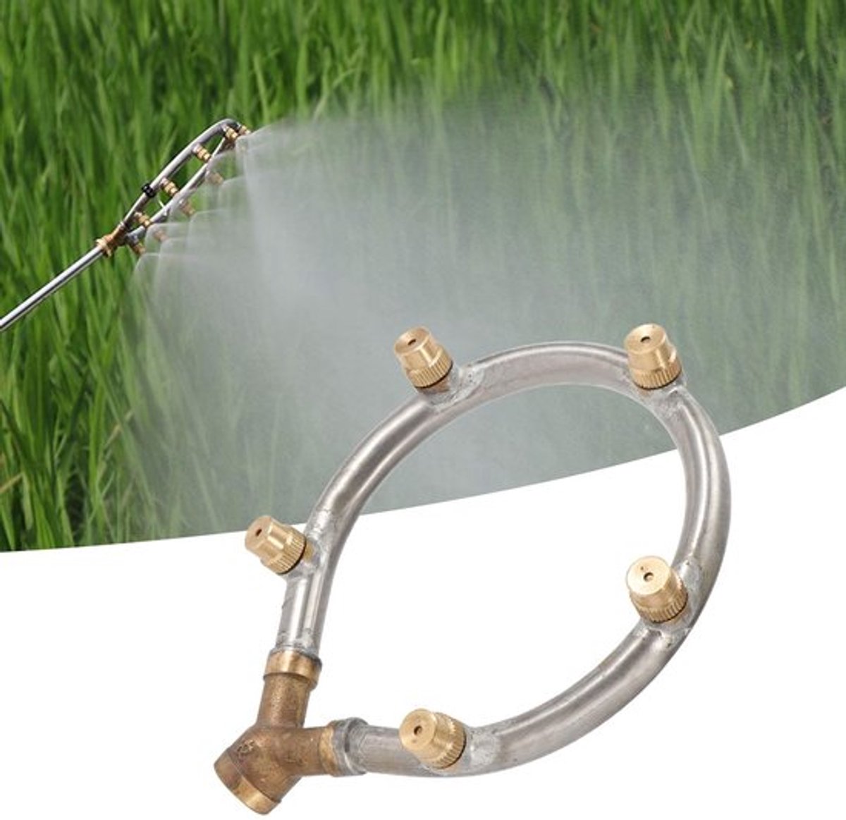 - Irrigatiesproeier - Verstelbare Spuitkop - Voor Tuinieren - G1/4in Aansluiting - Efficiënt Besproeien - Geschikt voor Tuin en Landbouw