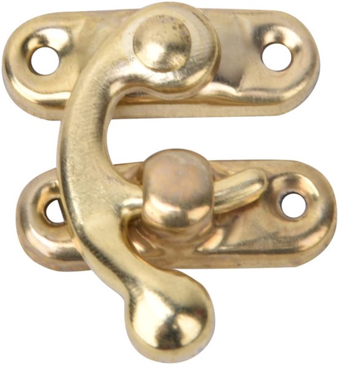 - Vintage Stijl Klink - Antieke Slot Sluiting - Gele linkse hoek - Metalen Toggle Haak - Geschikt voor Koffer en Sieraden Doos
