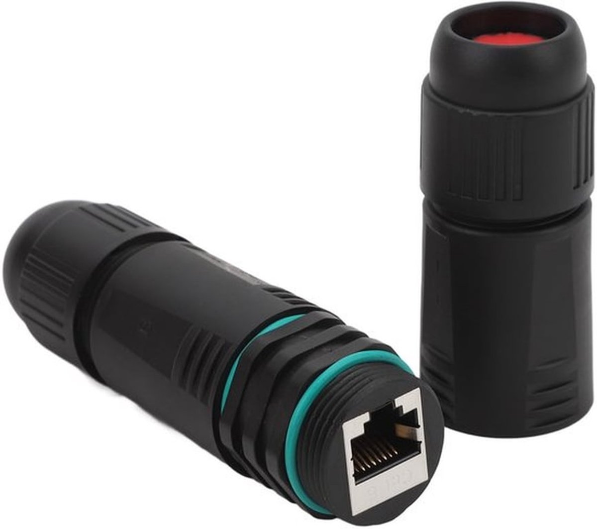- Kabelconnector - RJ45 Ethernet-adapter - IP68 Waterdicht - Vrouwelijke Connector - Cat5e LAN-kabelverlenging - Geschikt voor Slimme Produ..
