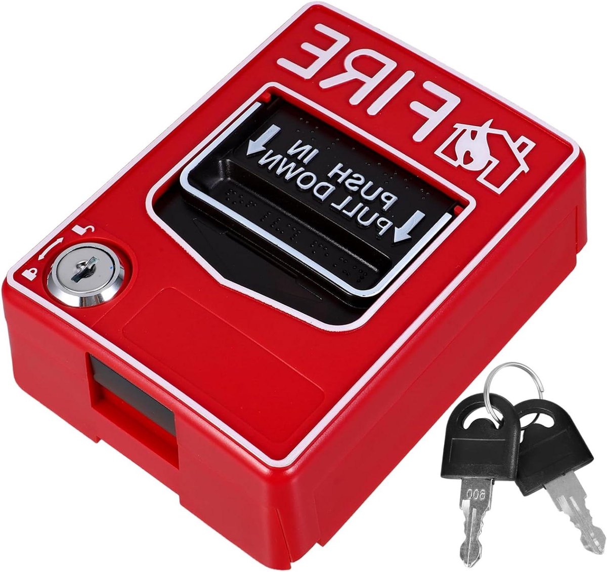 Noodstop Drukknop - Alarmknop Noodoproep - Brandveiligheid Melding - Robuuste Constructie - 14 cm - Rood