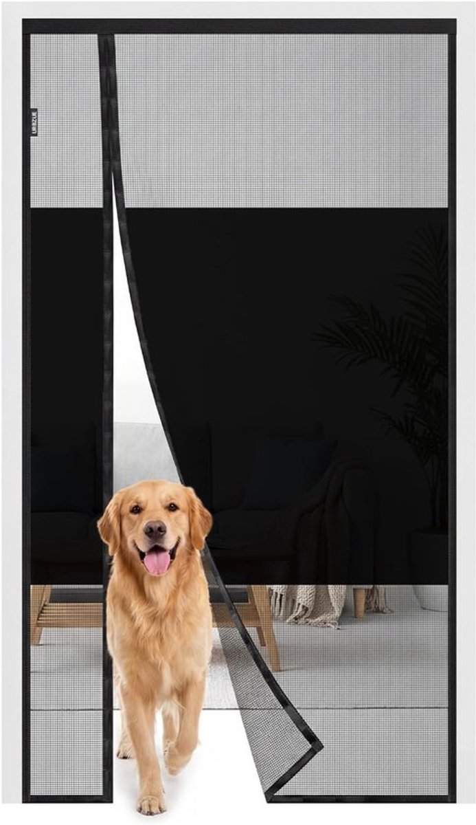 Thijox - Magnetisch Vliegengordijn 100x200 cm, Zelfsluitend Anti-Scheur Gaas met Sterke Magneten, Boorloze Deurhor voor Balkon, Terras, Woonkamer en K