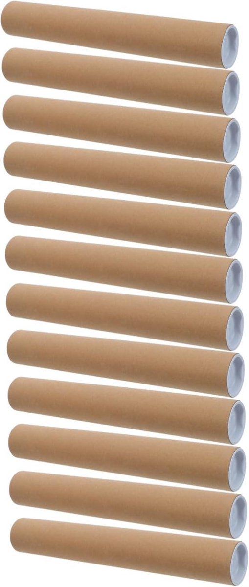 Verzendkokers Kraftpapier - Postkokers Karton - Documenten Beschermen - Stevige Kartonnen Kokers - 305 cm Lengte - Khaki