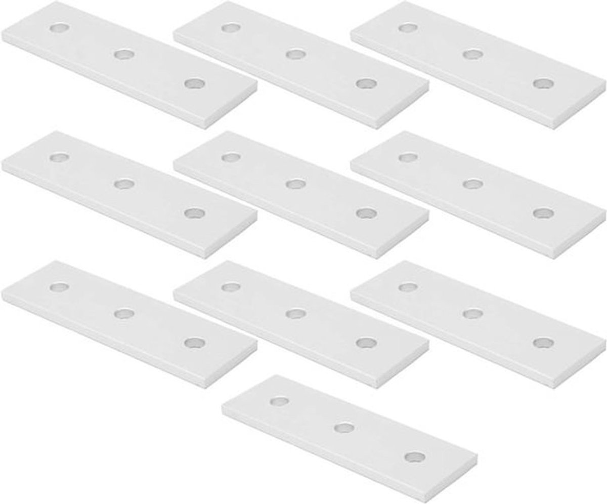 10 Stuks Zilveren Aluminium Platte Verbindingsplaten - Duurzame Herstelverbindingsplaten voor Betrouwbare Verbindingen - Metaal Reparatie Onderdelen