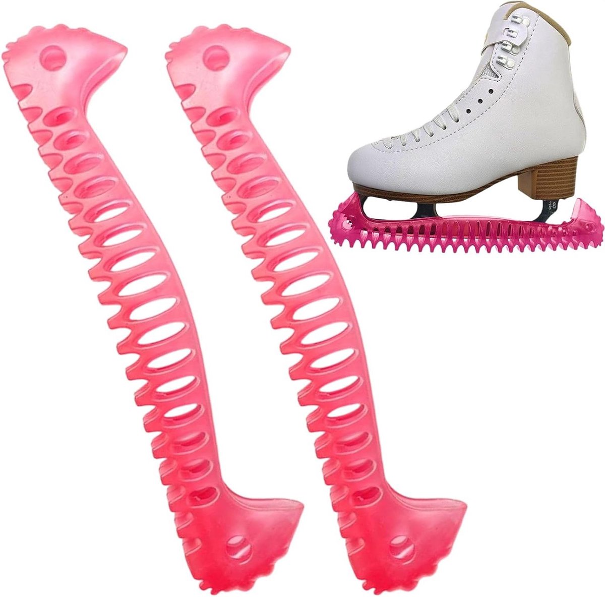 Schaats Beschermers - Schaats Soakers - Schaatsen Beschermen - Elastisch en Lichtgewicht - 35 cm - Roze