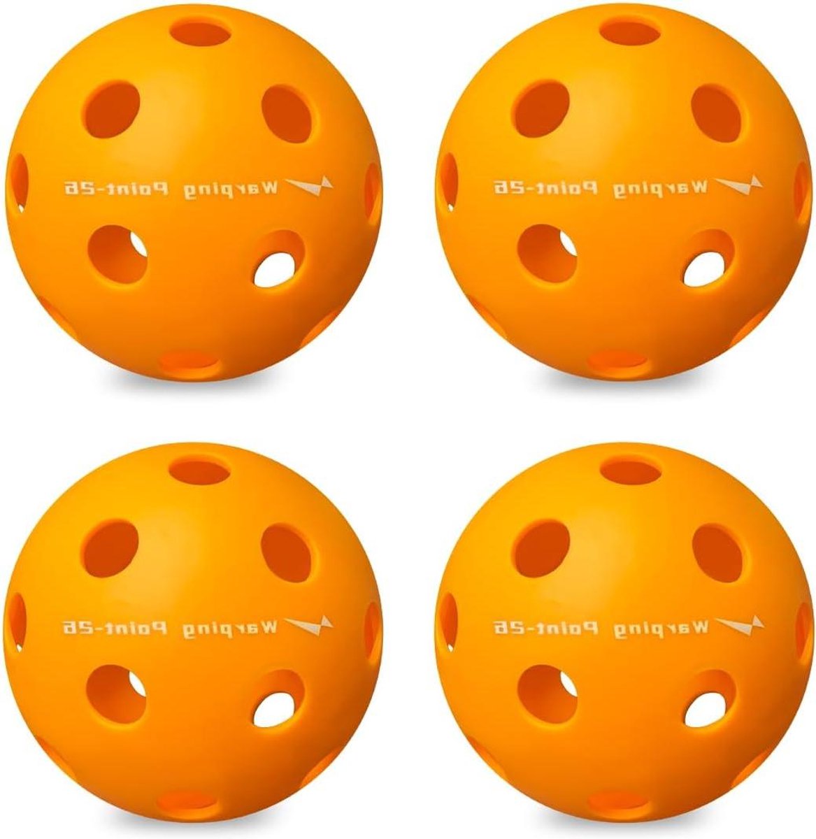 Pickleball Ballen - Oefenballen Sportballen - Pickleball Spel Verbeteren - USAPA Specificaties Voldoend - 26 Gaten - Fel Oranje