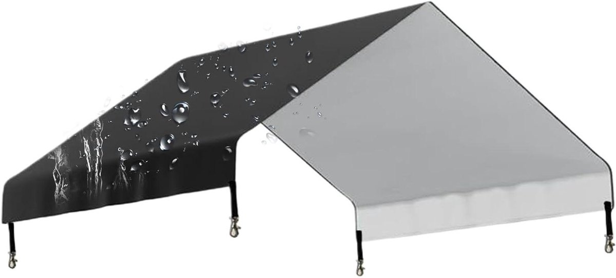 Kippenhok Afdekzeil - Beschermhoes Tuin - Dierenverblijf Beschermen - Waterdicht Uv-bestendig - 145 x 110 cm - Zwart