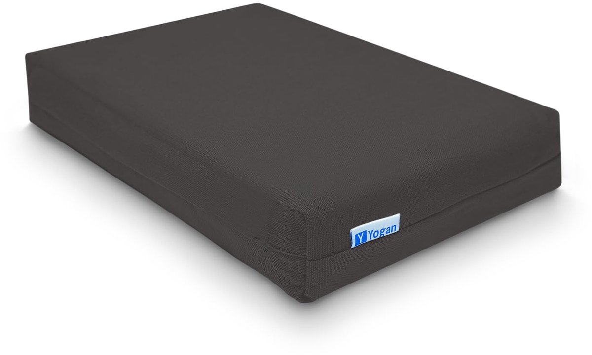 SnelShoppen - Yogan Hoofdkussen/Hoofdpad 2" voor Yoga/Pilates | Biologische Katoenen Buitenhoes (Afneembaar & Wasbaar) | Binnenhoes met Gerecyclede Ve