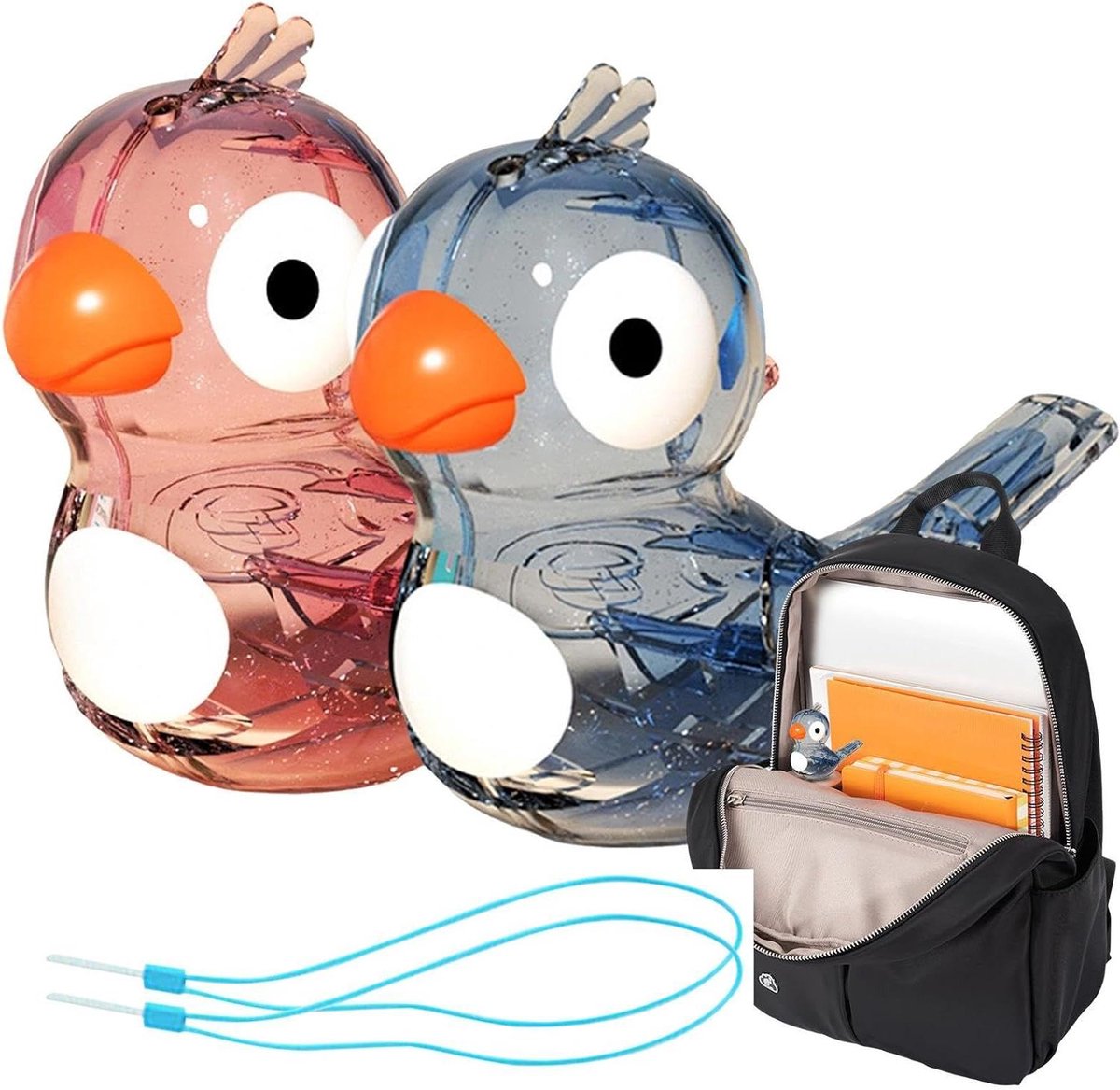 Vogelfluitje Kinderen - Muziekspeelgoed Buiten - Natuur Ontdekken - Realistische Geluiden - 9 x 5 x 11 cm - Tweekleurig