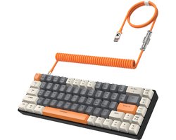 SnelShoppen - YINDIAO T8 60% Mechanisch Gamingtoetsenbord TKL met 68 Toetsen, Bruine Schakelaars, 18 RGB-achtergrondverlichting, Anti-ghosting, Pro US
