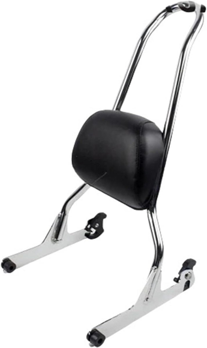 Motorfiets Rugleuning - Passagierssteun Sissy Bar - Comfortabele Ritten - Verstelbaar en Afneembaar - 28 cm Hoogte - Chroom