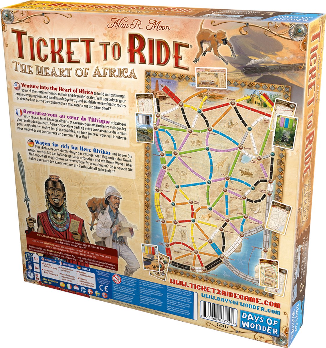 Days of Wonder - Ticket to Ride Afrika - Uitbreiding - Bordspel — afbeelding 6