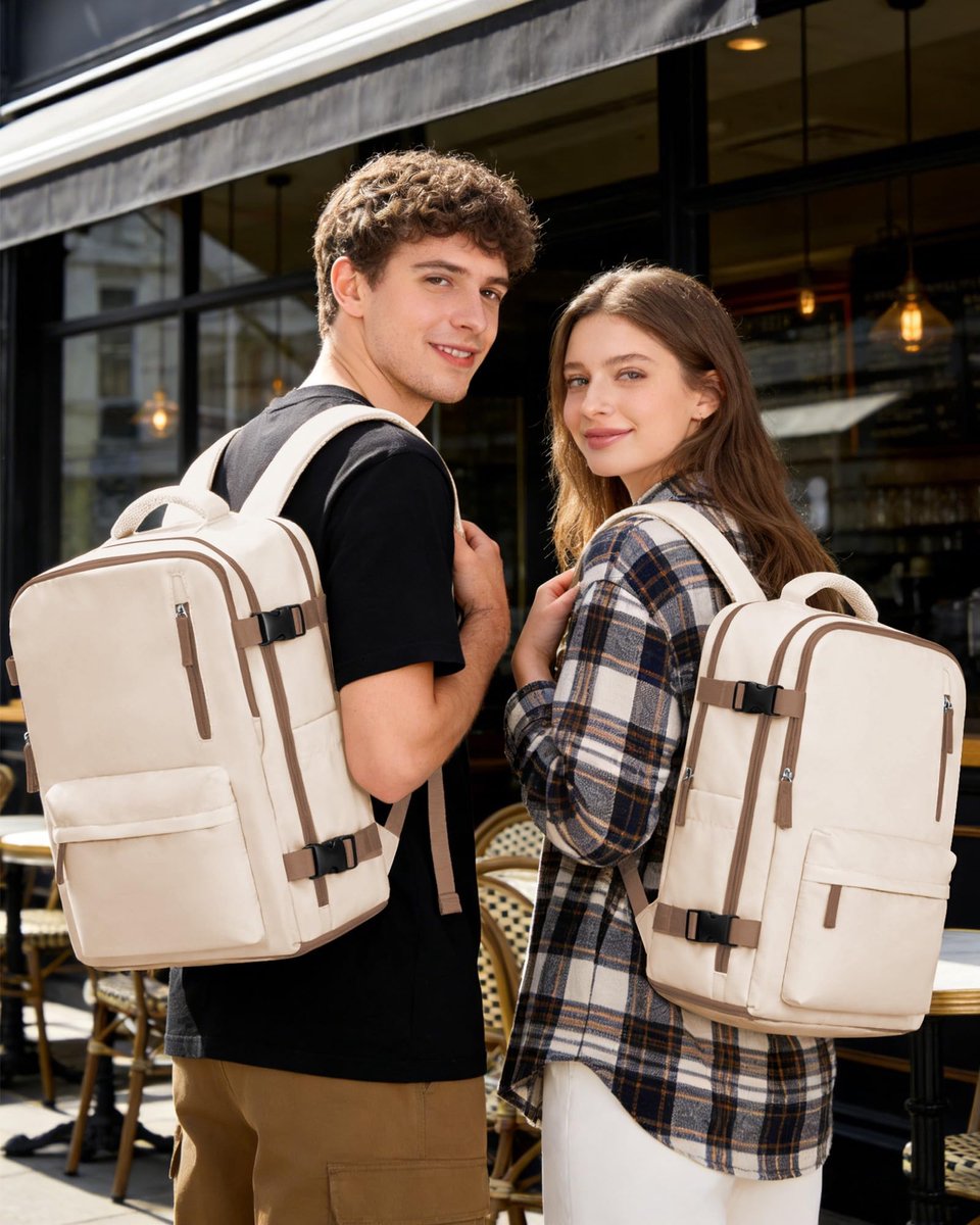 SnelShoppen - Reisrugzak Handbagage 40x30x20 cm voor Ryanair en Wizzair - Waterdichte Laptop Rugzak voor 14 inch - Klein en Lichtgewicht met Schoenenc
