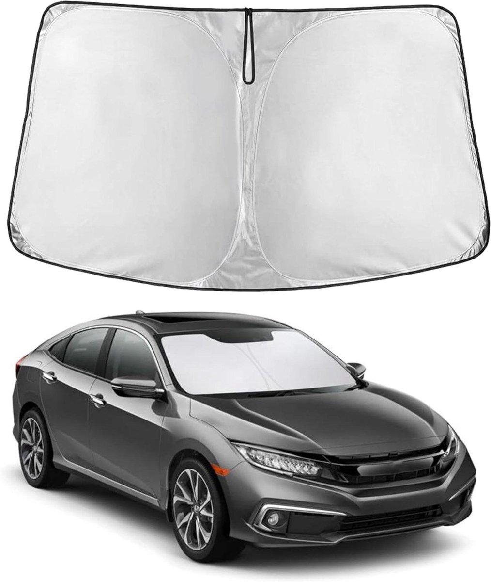 Auto Windscherm Zonnescherm - Auto Zonneklep - Auto Interieur Beschermen - Specifieke Pasvorm - 140 x 84 cm - Zilver
