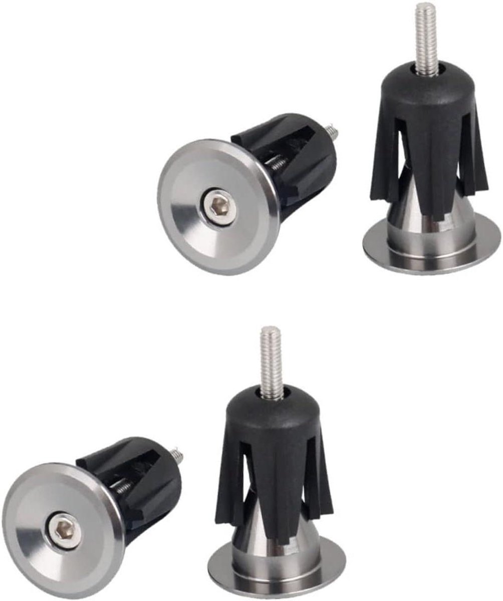 Fietsstuur Dopjes - Stuurdoppen Aluminium - Fietsen Beschermen - Lichtgewicht Duurzaam - 3.8 cm - Zilver