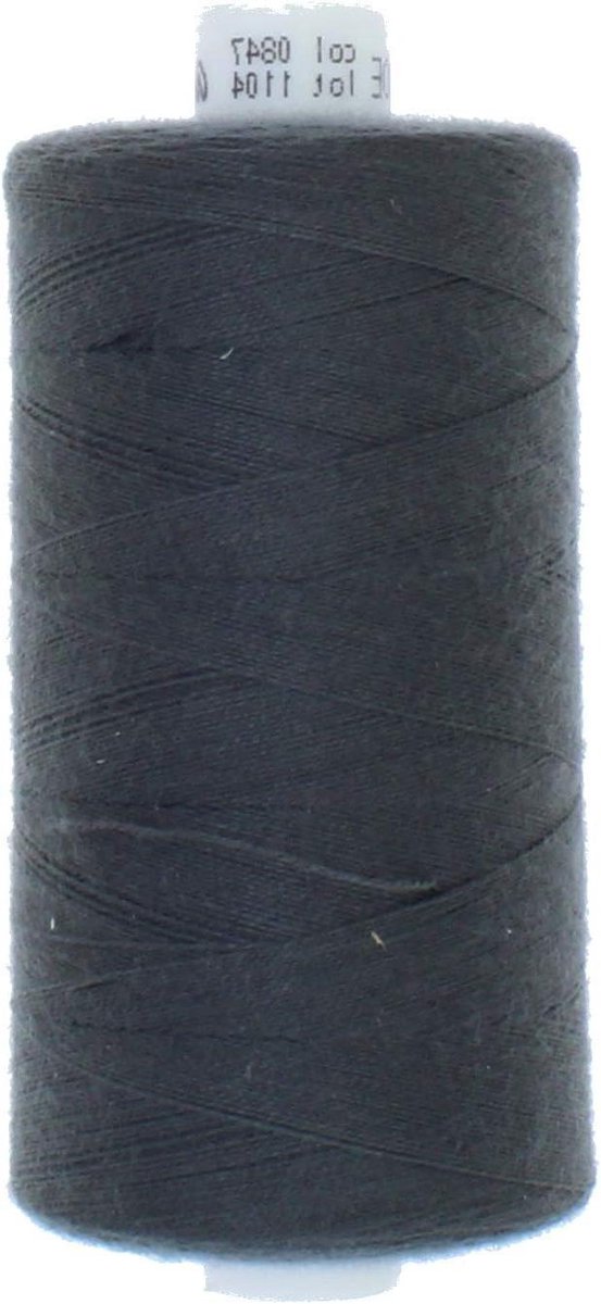 Naaigaren Polyester - Garen Rol - Kleding Maken - Hoge Scheurvastheid - 1000 Meter - Donkergrijs